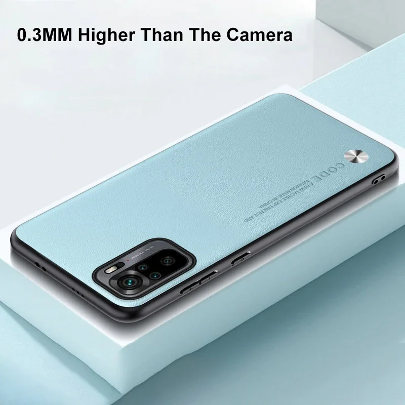 Luxury PU Leather Case For Redmi Note 10 10S Note10 S 4G Back Cover Matte Silicone Protection Phone Case For Xiaomi Mi Poco M5S