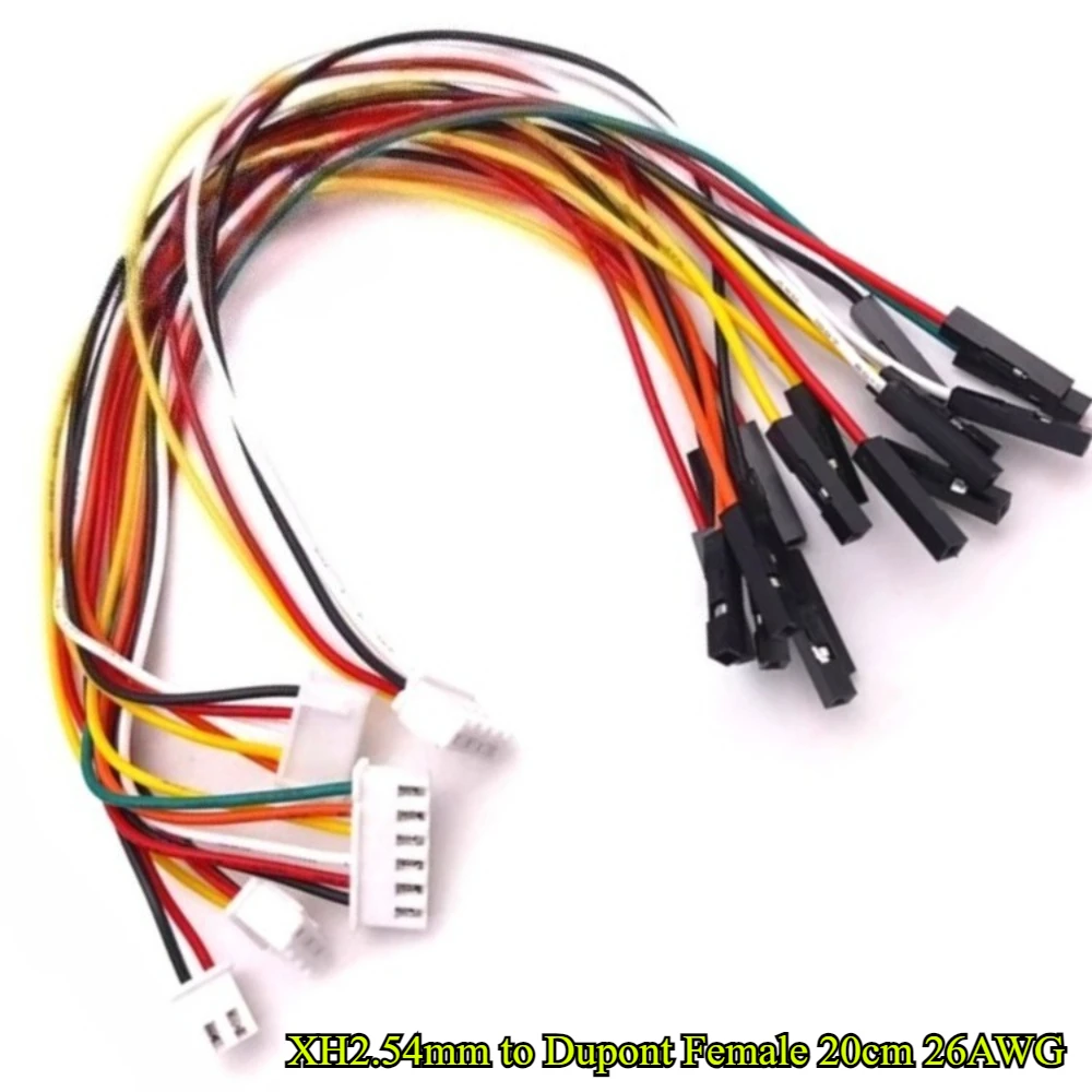 

XH2.54mm to Dupont Line 2.54mm Cable Female 2P/3P/4P/5P/6P Pin terminal wire length 20cm 26AWG electronic line Jumper Wire