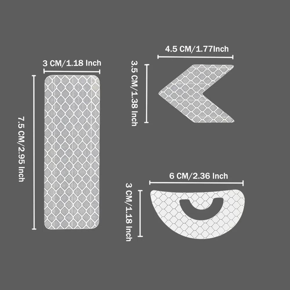 12~48Pcs Reflective Stickers for Construction Safety Helmet Night Working Safe Driving Warning Motorcycle Helmet Reflective Tape