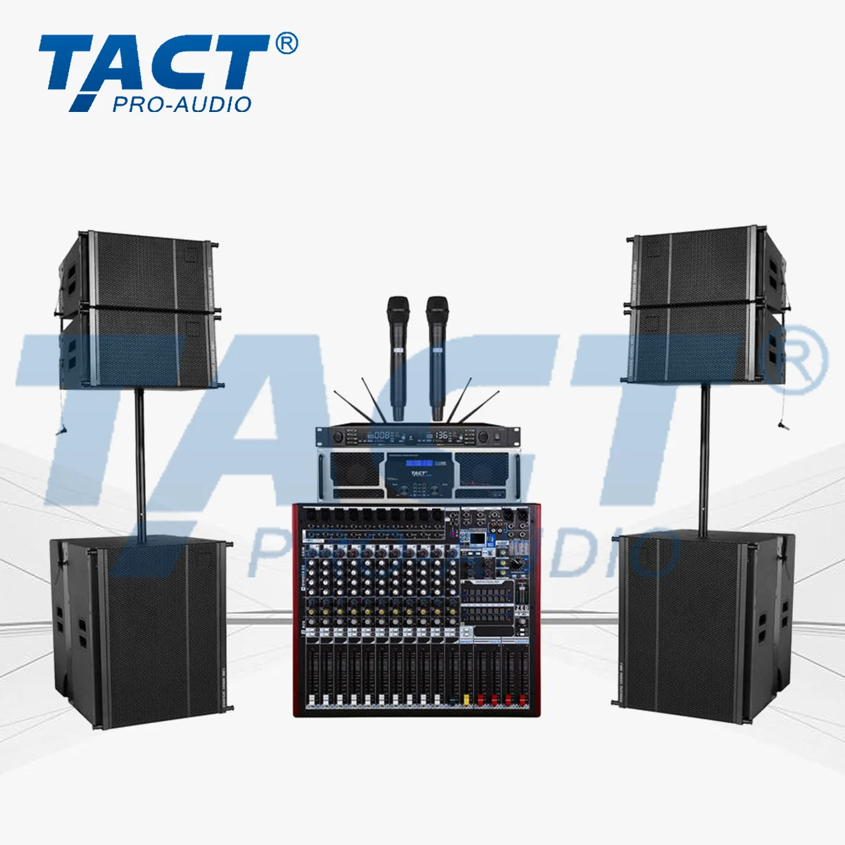 Chinese Speaker Factory Portable Professional Sound Set System Line Array Top with Active Subwoofer Dsp