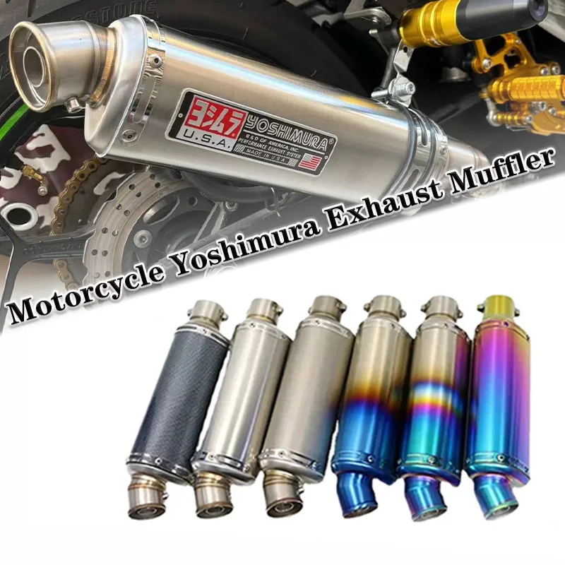 

51mm Universal Motorcycle Exhaust Muffler Yoshimura Escape Moto DB Killer For Yamaha PCX125 NMAX155 FZ1N Z900 S1000RR CBR500R R6