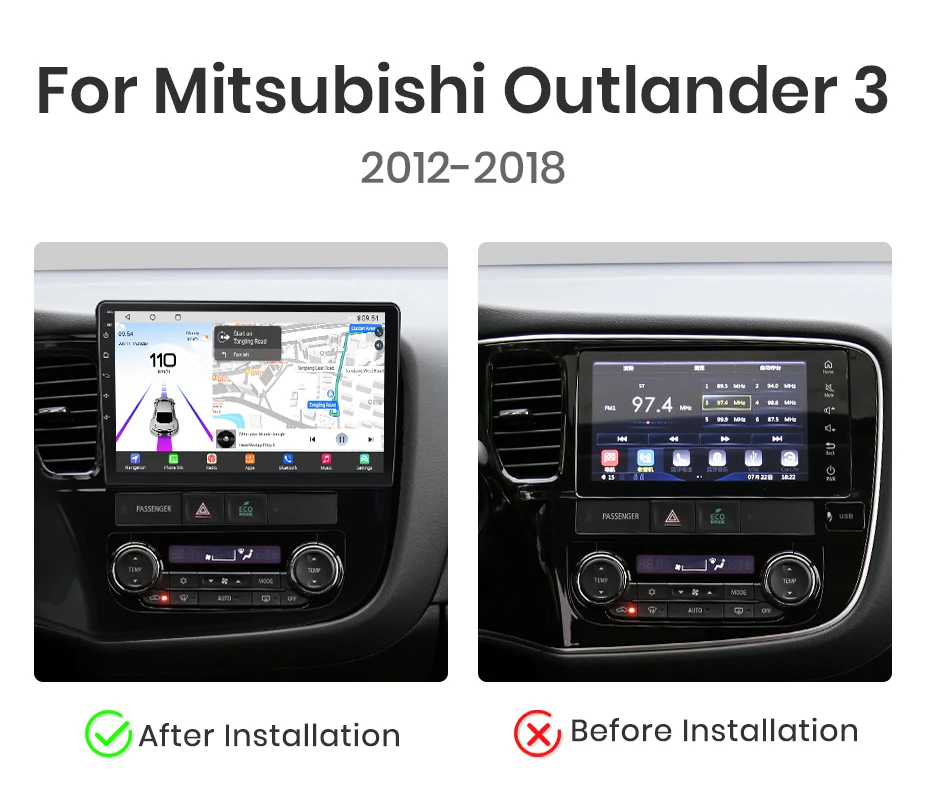 Android Autoradio Für Mitsubishi Outlander 3 2012-2018 Multimedia CarPlay Androidauto