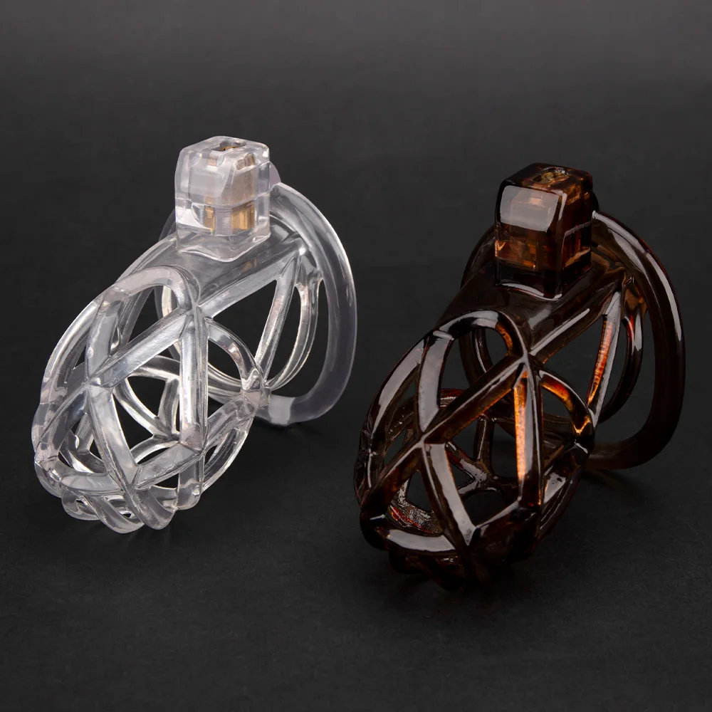 Convenient Chastity Cage Set With Spikes Male 3D Printing Lattices Cock Cage Penis Ring Chastity Belt BDSM Adult Sex Toy For Men