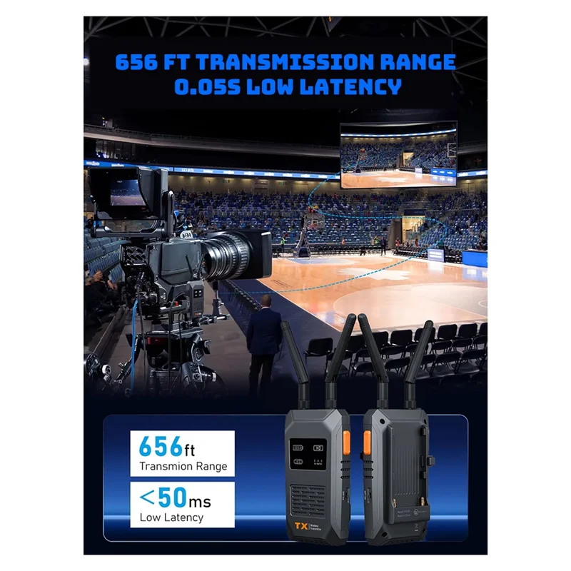 A37T-사진 촬영용 무선 오디오 비디오 트랜시버 200M -노트북에서 TV 모니터로의 수신기 송신기