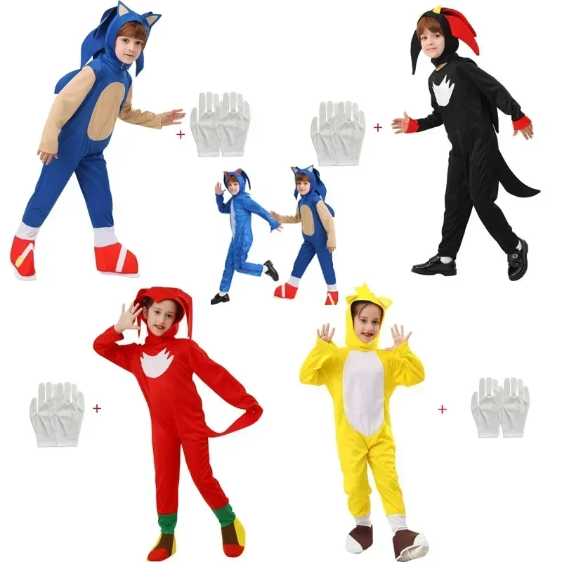 

Game S-Soniced Cosplay Costumes Shadow Knuckles Miles Prower Dress Up Halloween Stage Performance Costumes Kids Halloween Gifts