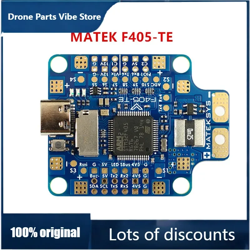 

FyMatek MATEKSYS F405-TE F405 STM32F405RGT6 Flight Controller F4 Built-in OSD SD Slot For RC Drone F405-SE Updated Version