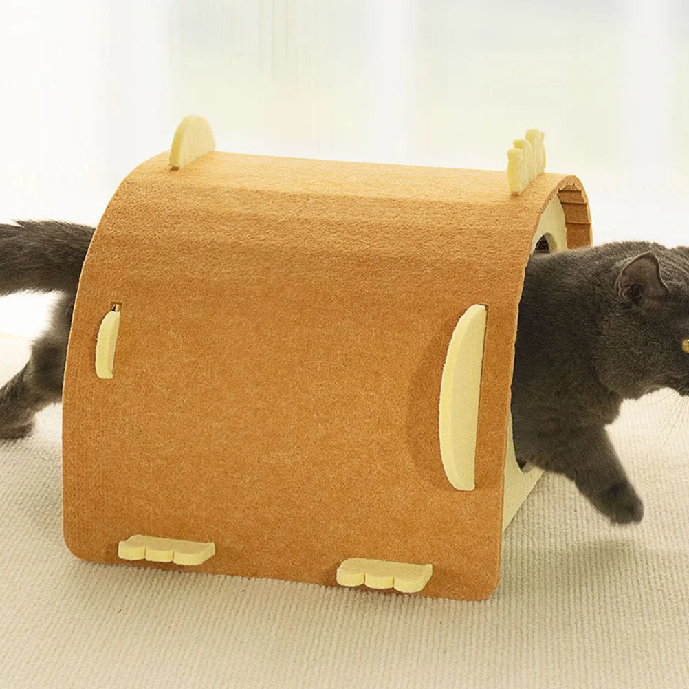 

Indestructible Cat Nest Tunnel Pet Felt House Indoor Winter Cozy Removable Washable Durable Breathing Cat Bed Dog House