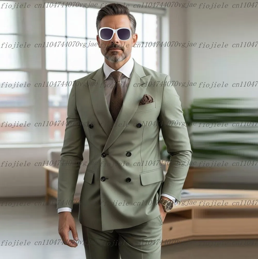 

New Formal Occasion Mint Men Suit Wedding Party Groom Groomsman Business Prom Male Tuxedos Customize 2 Piece Set Jacket Pants