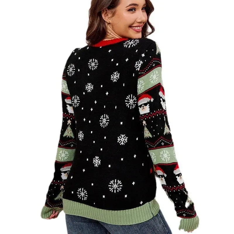 Women's Loose Cisas Sweater LED  Lights Camel Knit Overhead Autumn Winter New Sle Faionable Commute Thiened...