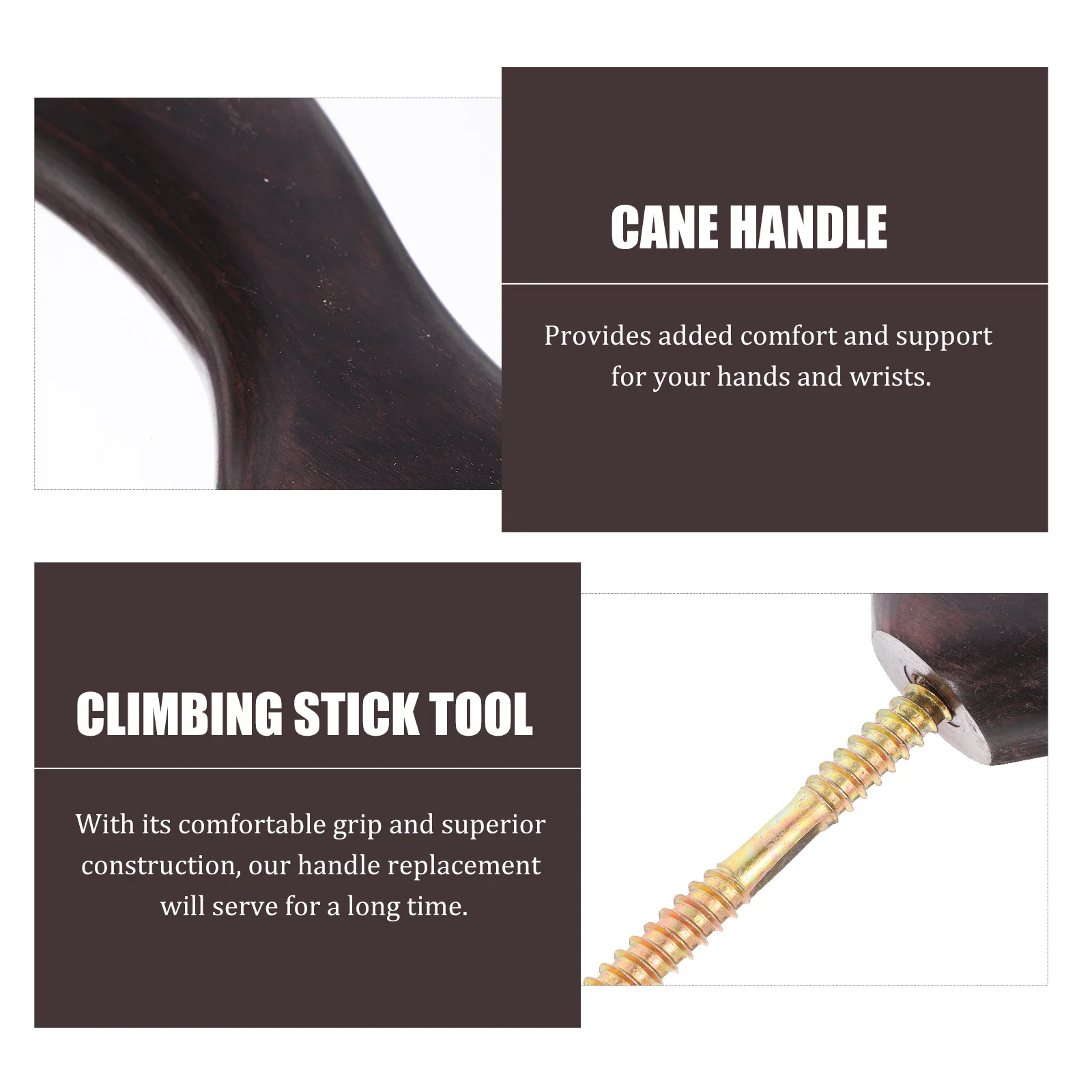 

Wood Trekking Pole Handle Replacement Universal Hiking for Outdoor Camping Hiking Walking Cane Handle Grip