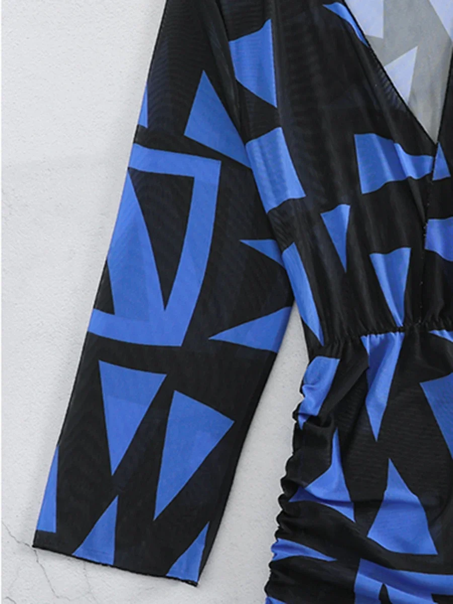 3 Pieces 2025 String Printed Batwing Long Sleeves Drawstring Kimono Beach Swim Vcay Ombre Drawstring Cover Up Ladies Tops