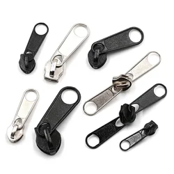 Heavy-Duty Double-Sided Metal Zipper Sliders Ideal for Suitcases Bags Mosquito Nets Sewing Accessories Wholesale （#3#5#8#10）