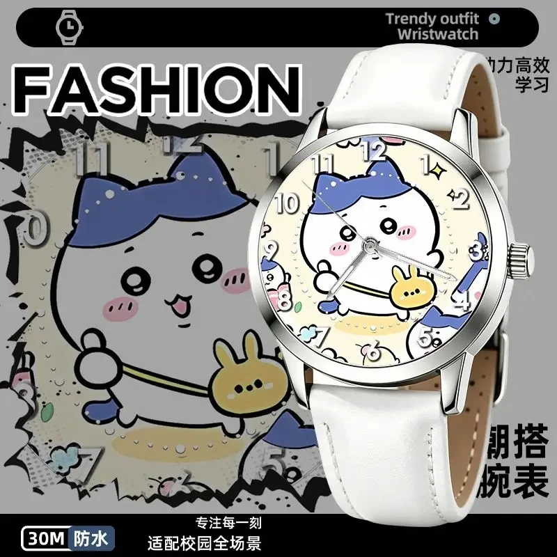 Chiikawa Cartoon Student Watch Multiple Styles Silent No Tick Movement Waterproof Daily Wear Analog Quartz Wristwatch For Fans