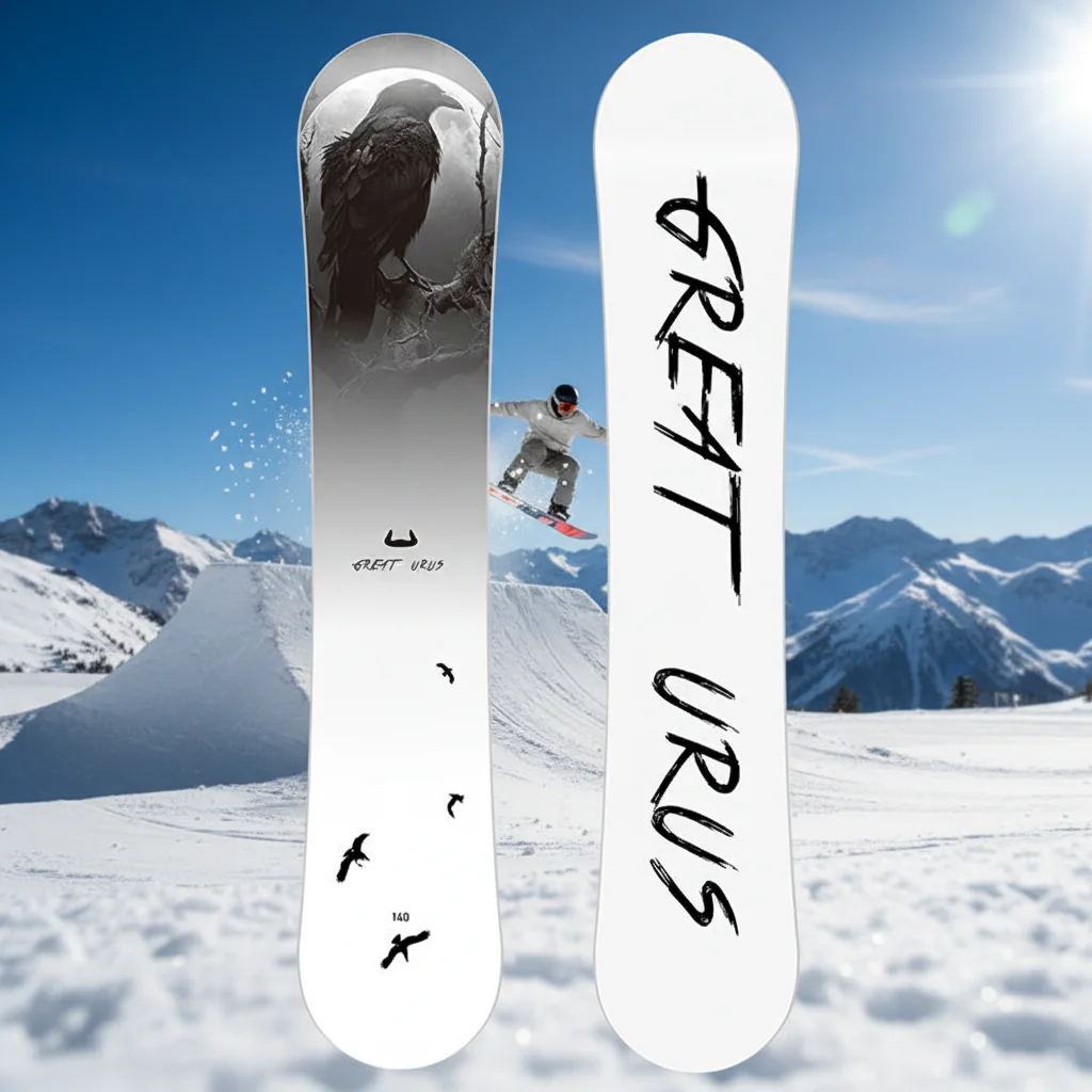 

High Performance Freestyle Alpine Ski Snowboard For Adults 150cm Carbon Fiber Poplar Wood Construction Professional Winter Sport