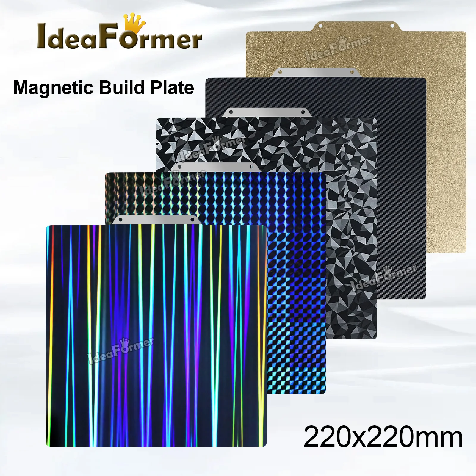 PEO PET Carbon Build Plate 220x220 Magnetic Bed anycubic Heat Bed pei Plate spring steel For Anycubic Mega Pro I3 Mega S Anet A8