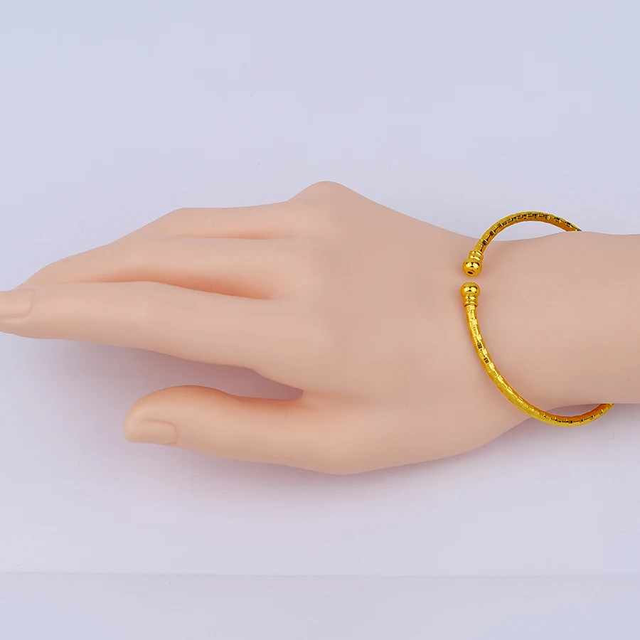 أساور نسائية من دبي ، مجوهرات كروية ملونة مطلية بالذهب عيار 24 ، فتيات الشرق الأوسط ، هدية زفاف إثيوبية ، 6 أرباع #6