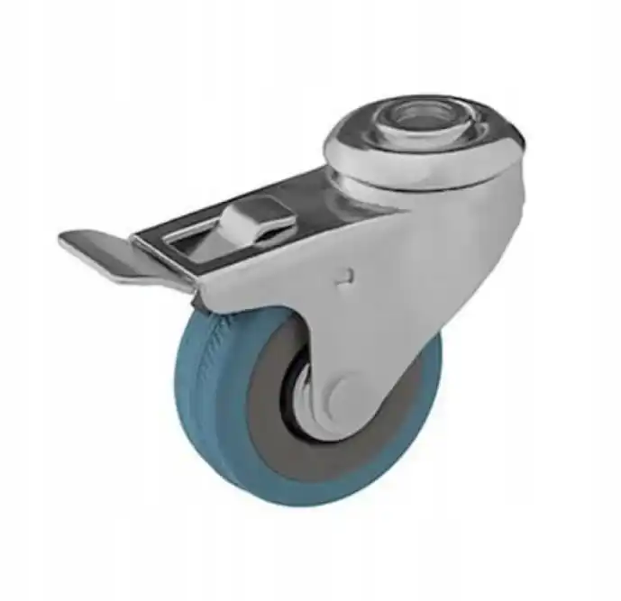 Torsion Zwenkwielset met rem met 100 mm gatbevestiging