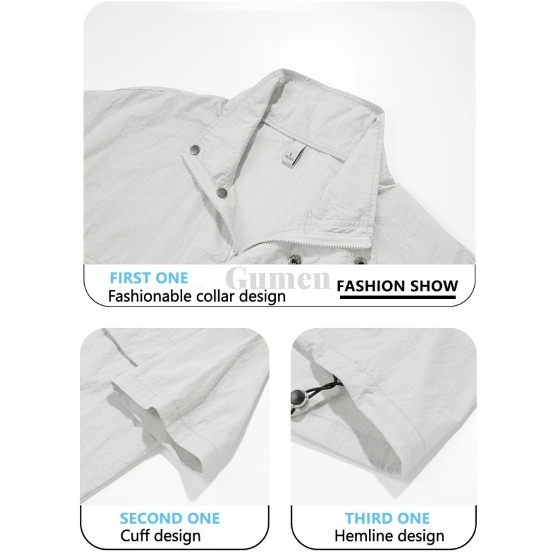 M/L/XL/2XL/3XL الوقوف طوق قمصان الرجال بلون قصيرة الأكمام تي شيرت الصيف ضوء تنفس في الهواء الطلق الرجال بلايز عادية