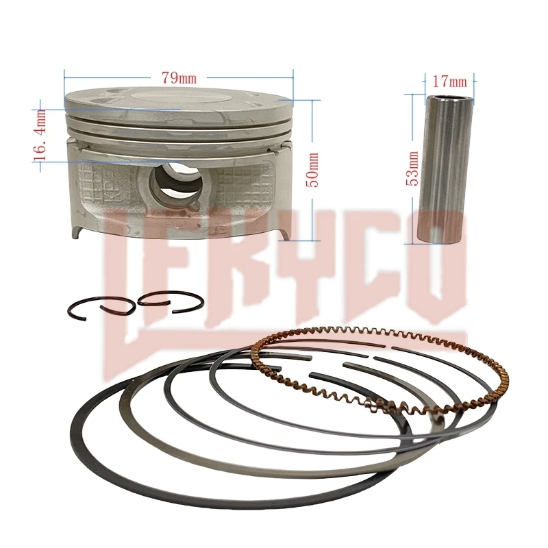Motorcycle Engine Part 79mm Big Bore Piston Rings Kit Motor For Honda Tornado XR250 Twister CBX250 2001-2008 Modified Accesories