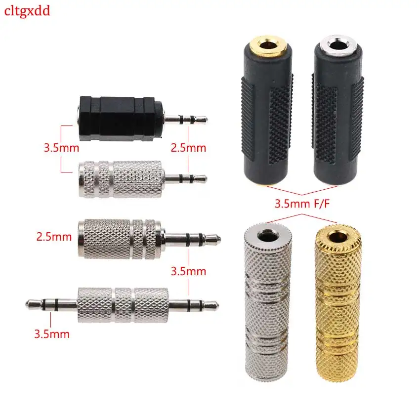 Cltgxdd 금 니켈 도금 스테레오 암 잭-2.5 3.5 수 플러그 오디오 변환기 어댑터 커넥터, 3.5mm-2.5mm, 1 피스