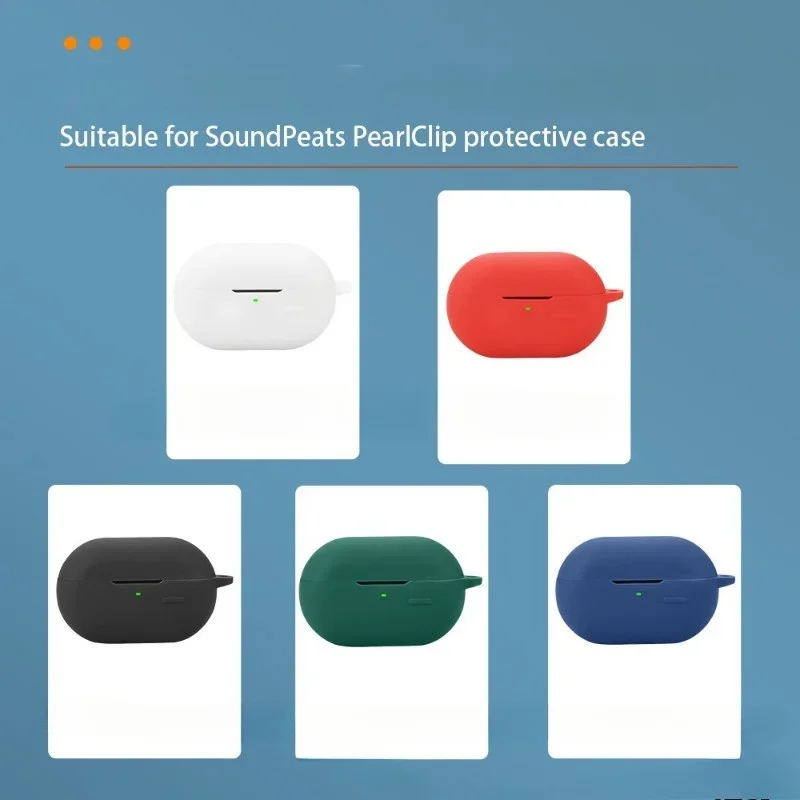 

Silicone Earphone Case for SoundPeats PearlClip Anti Drop Earbuds Accessories Colorful Washable Sleeve for SoundPeats PearlClip