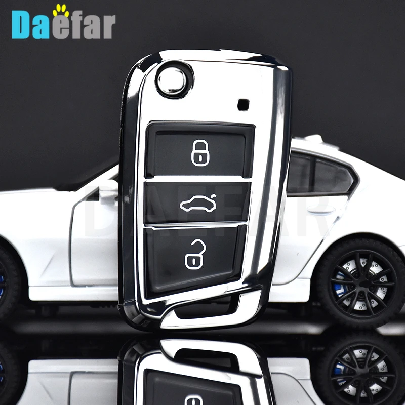 Складной автомобильный ключ для VW Volkswagen Golf 7 MK7 Tiguan MK2 SEAT Ateca Leon FR 2 Ibiza Skoda Octavia A7