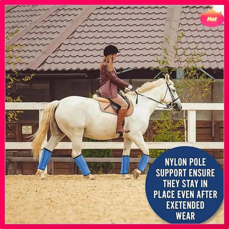 Multi New Fly Boots For Horses- Extended Adjustable To Protective Legging For Horse - Greatly Reduce Stomping 4Pcs