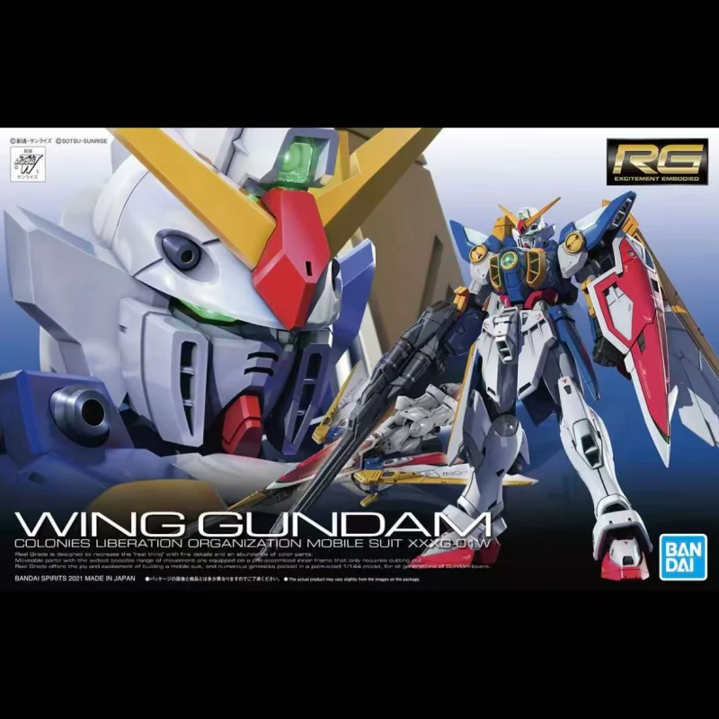 

In Stock Bandai Original Rg 1/144 Rg-gundam Wing Gundam Action Figure Model Doll Brand New Boxed Anime Characters Toys Model