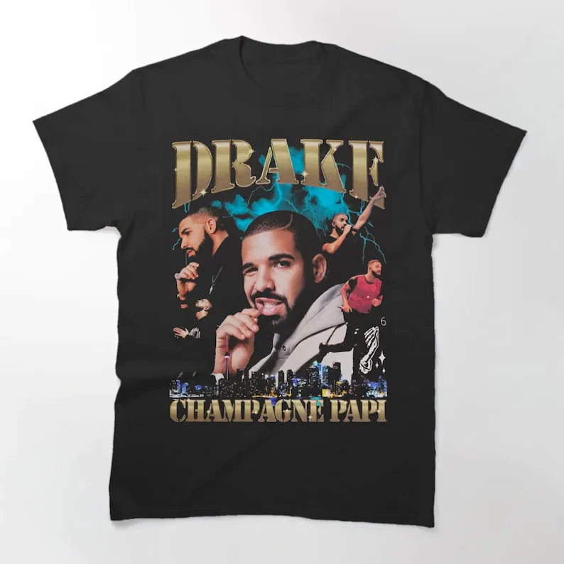 Rapper Drake T Shirt Men Women Fashion T-shirts Cotton Tshirt Kids Hip Hop Tops Tees Boy Tees Men\'s Clothing Rock