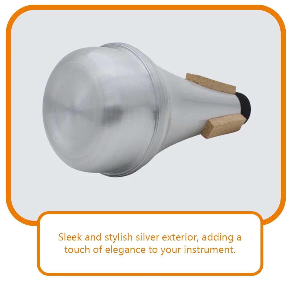 

2Pcs Trumpet Mute Durable Aluminum Alloy Practice Dampener Trumpet Sound Softening Accessory for Musicians Instrument Part