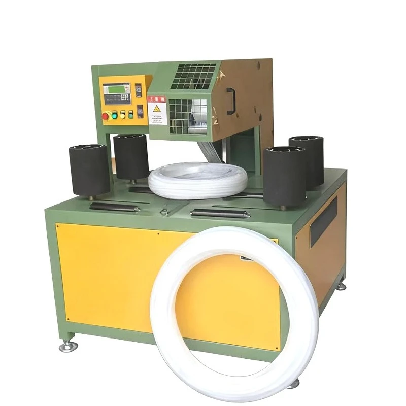 Automatic bellows winding packaging machine, coil winding machine, hose winding baler