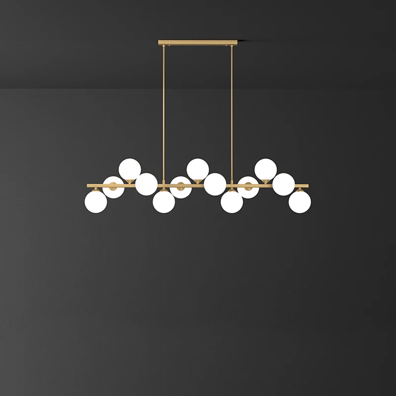 Imagem -04 - Led Pós Moderna Molécula de Vidro Bolhas Ouro Prata Preto Lustre Iluminação. Luminária Suspensão Lampen para Foyer