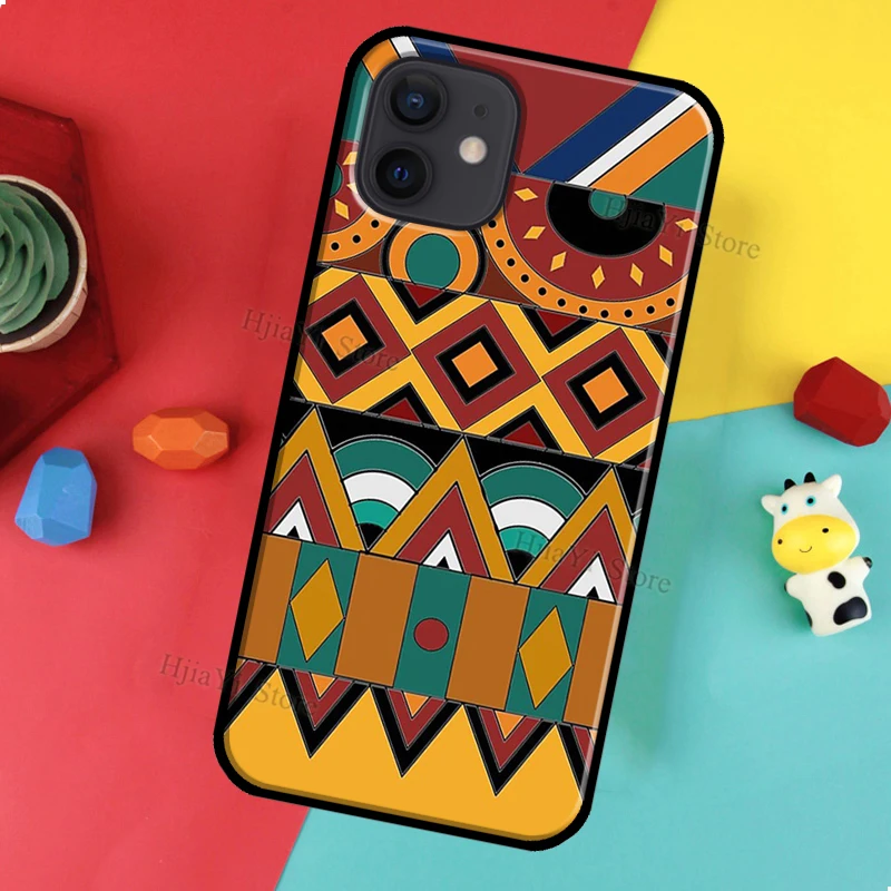 African Fabric Print Phone Case For iPhone 16 15 12 11 14 Pro Max 13 Mini Plus XR X XS Max Back Cover