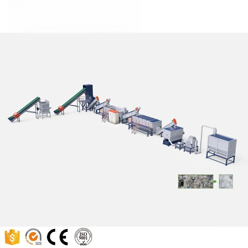 Low-cost screw feeding/renewable plastic particle raw materials/plastic crushing, cleaning and recycling machinery