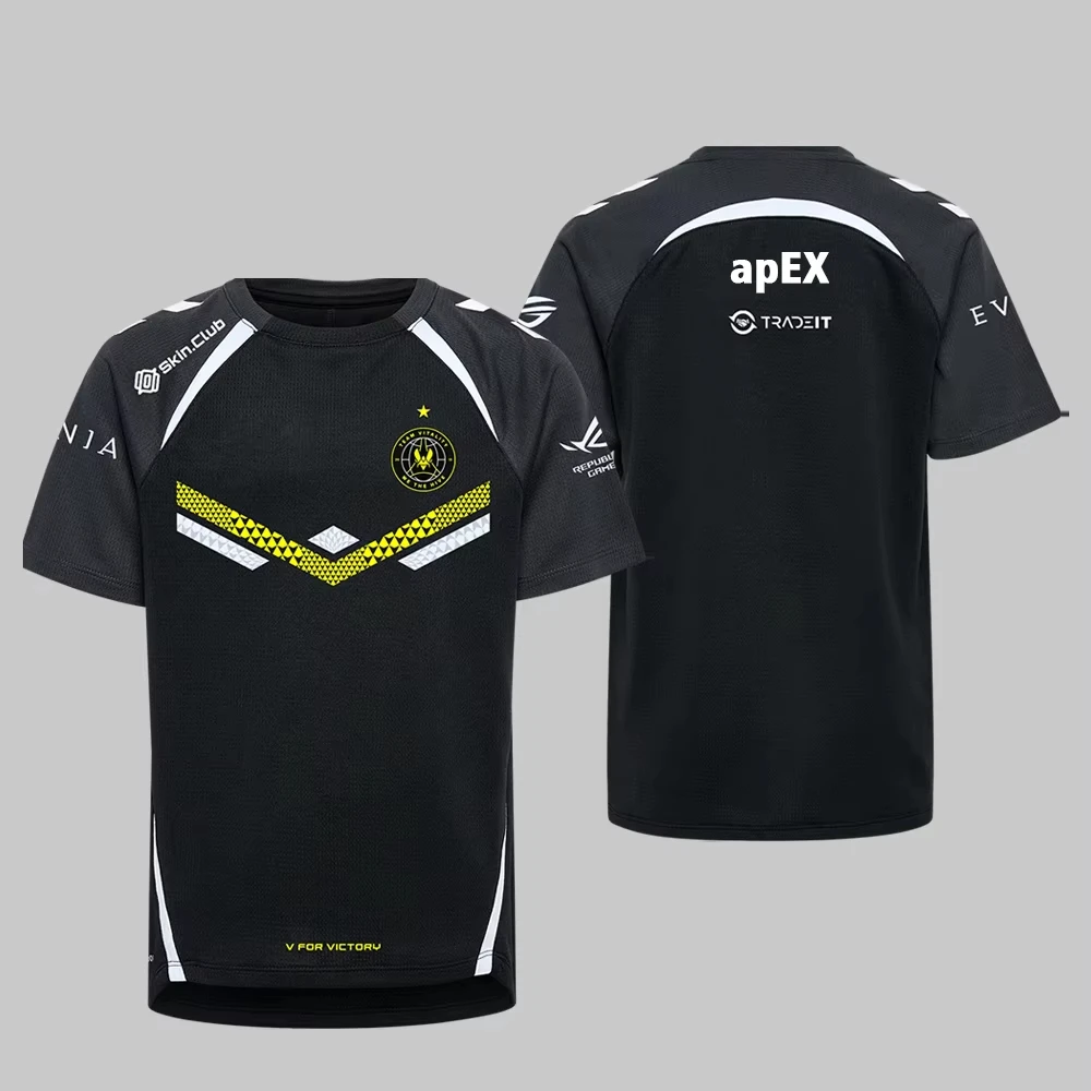 فريق حيوية 2025 جديد CS2 Esports Jersey CSGO زي تدريب رئيسي للجنسين ملابس الشارع الشهير بلوزات كبيرة الحجم VIT المشجعين تي شيرت ZywOo #2