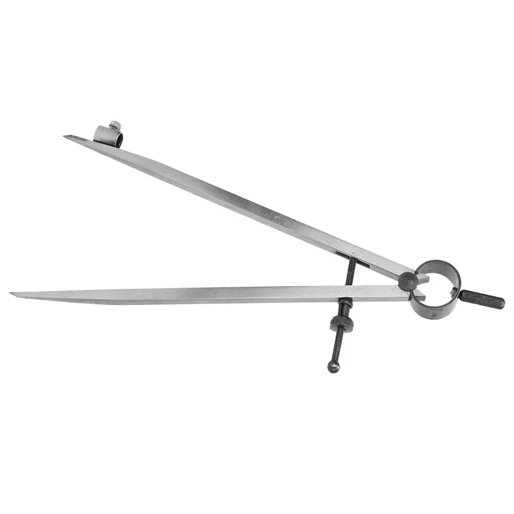 Carbon Steel Wing Divider Compass Rotating Joint 0.27 Inch Thick Woodworking Compass Scribe 200mm Length Pencil Holder