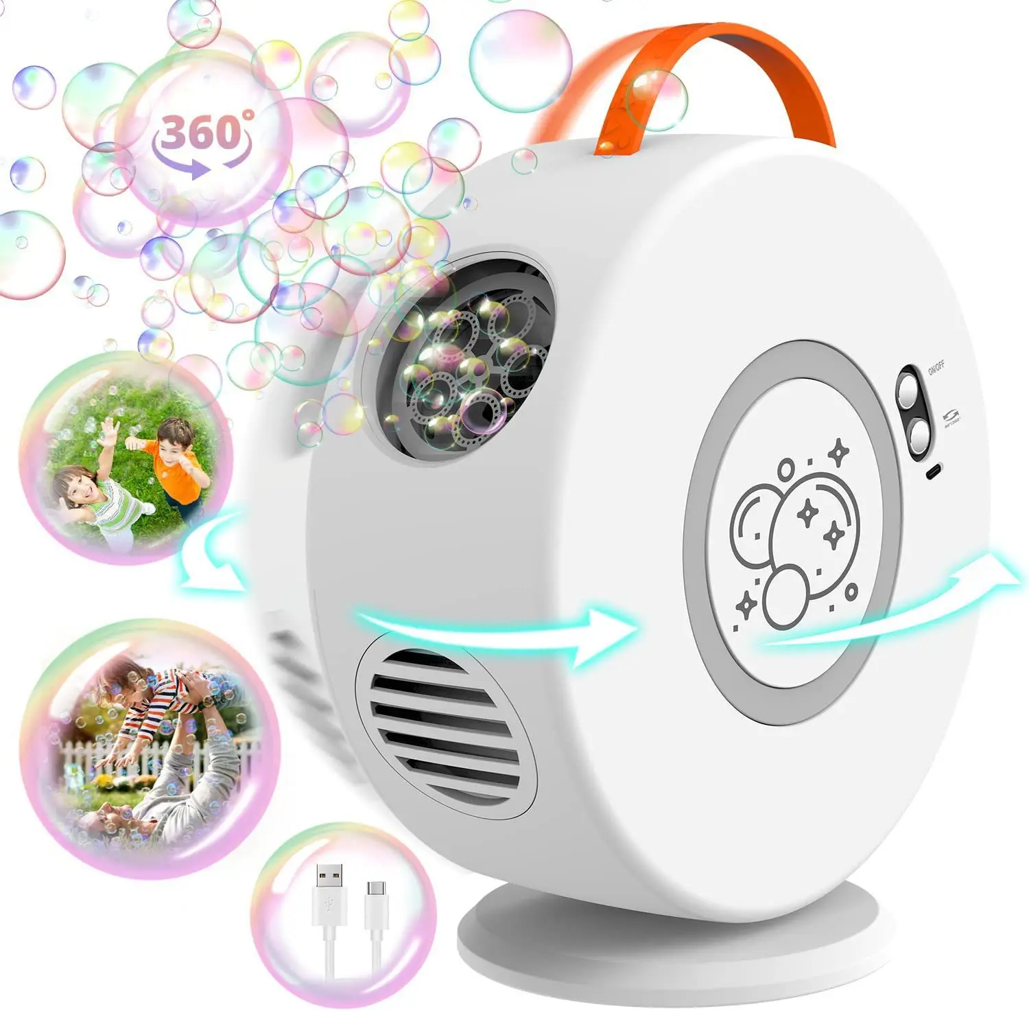 Automatic Projector Bubble Machine Astronauts Bubble Maker Automatic Bubble Blower with Led Light Soap Bubble Maker Summer Toys