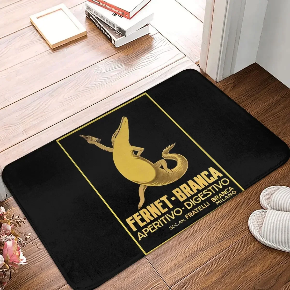 Vintage Poster Italy Drink Fernet Branca Milano Anti-slip Doormat Floor Carpet Rug for Kitchen Entrance Bathroom Footpad Mats