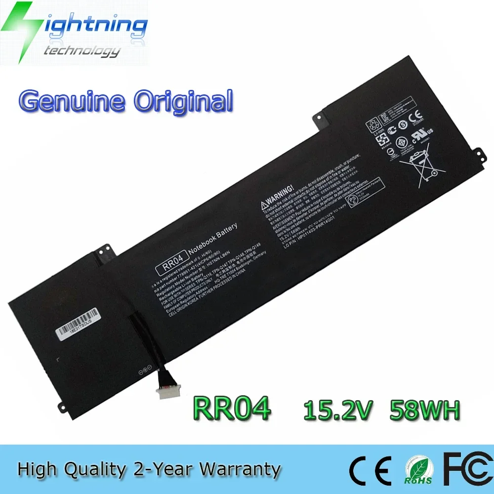 

Original RR04 15.2V 58Wh Laptop Battery for HP Omen 15 15-5014TX TPN-W111 HSTNN-LB6N RR04XL 778951-421 etc
