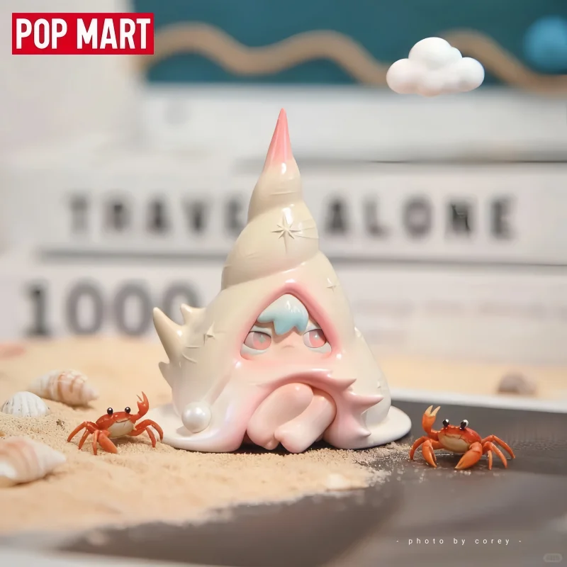 

POPMART 1001 луна, поиск для слайда слона, серия коллекционных фигурок слепых коробок, милый настольный орнамент, подарки на день рождения