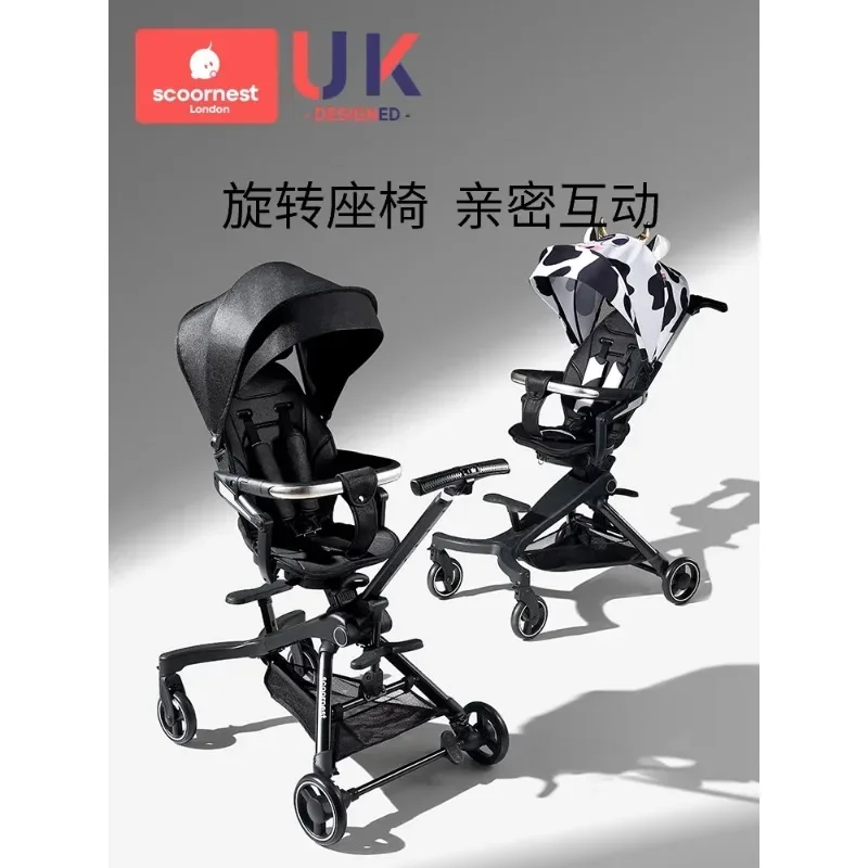 

2025Baby walking artifact baby children's cart two-way baby walking high landscape ultra-light simple folding cart