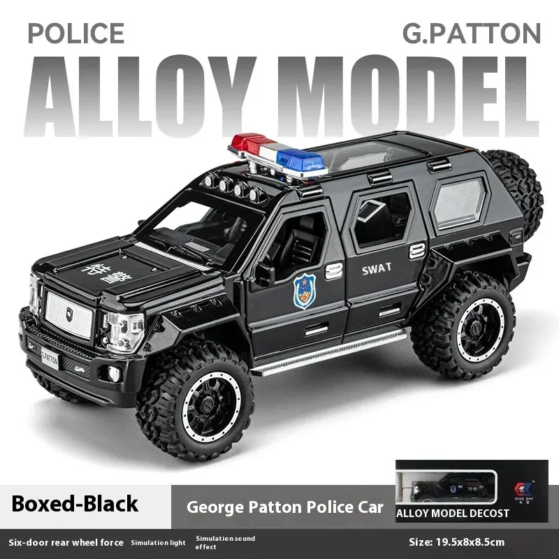 Coche de juguete Kawaii, regalo divertido, my Melody 1:24, modelo de coche de policía de aleación de simulación, apertura de puerta trasera, juguetes para niños de 2 a 4 años