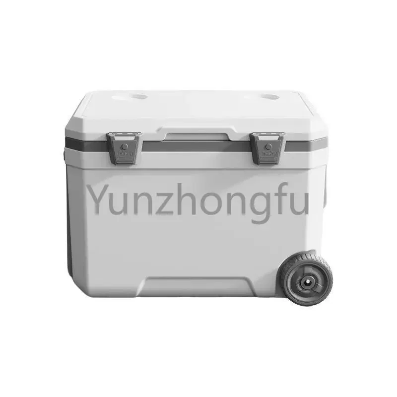 

45 L Outdoor Trolley Incubator Car Camping Picnic Barbecue Food Portable with Wheels Fresh-Keeping Refrigerator-Freezer