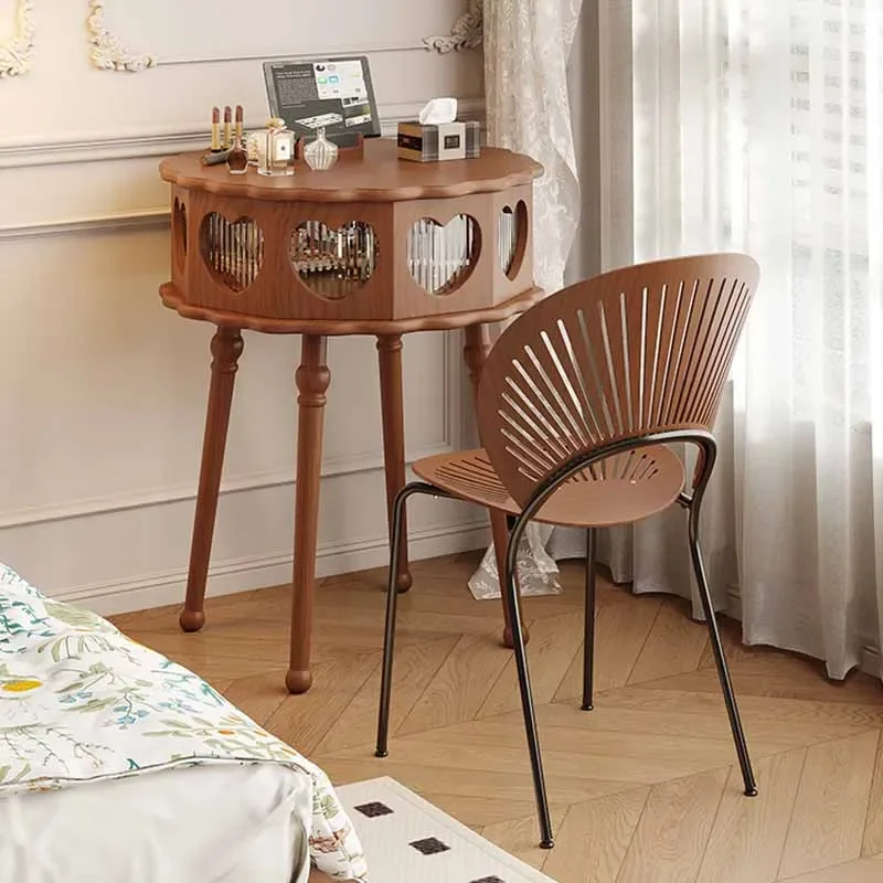 

Nordic Box Drawers Dresser Eithe Stool Women Brown Wooden Hotel Dressing Table Mirror Bedroom Modern Comoda Pra Quarto Furniture