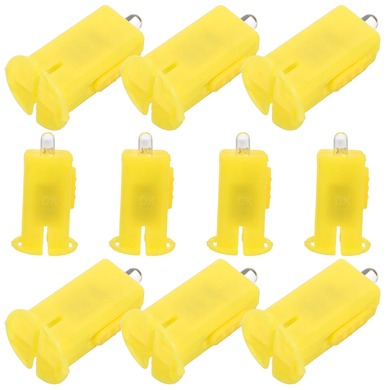 10Pcs LED Paper Wicks Lamp 3 Button Batteries 2-3 Hours Continuous Light Portable Lightweight Easy Install Halloween Wedding