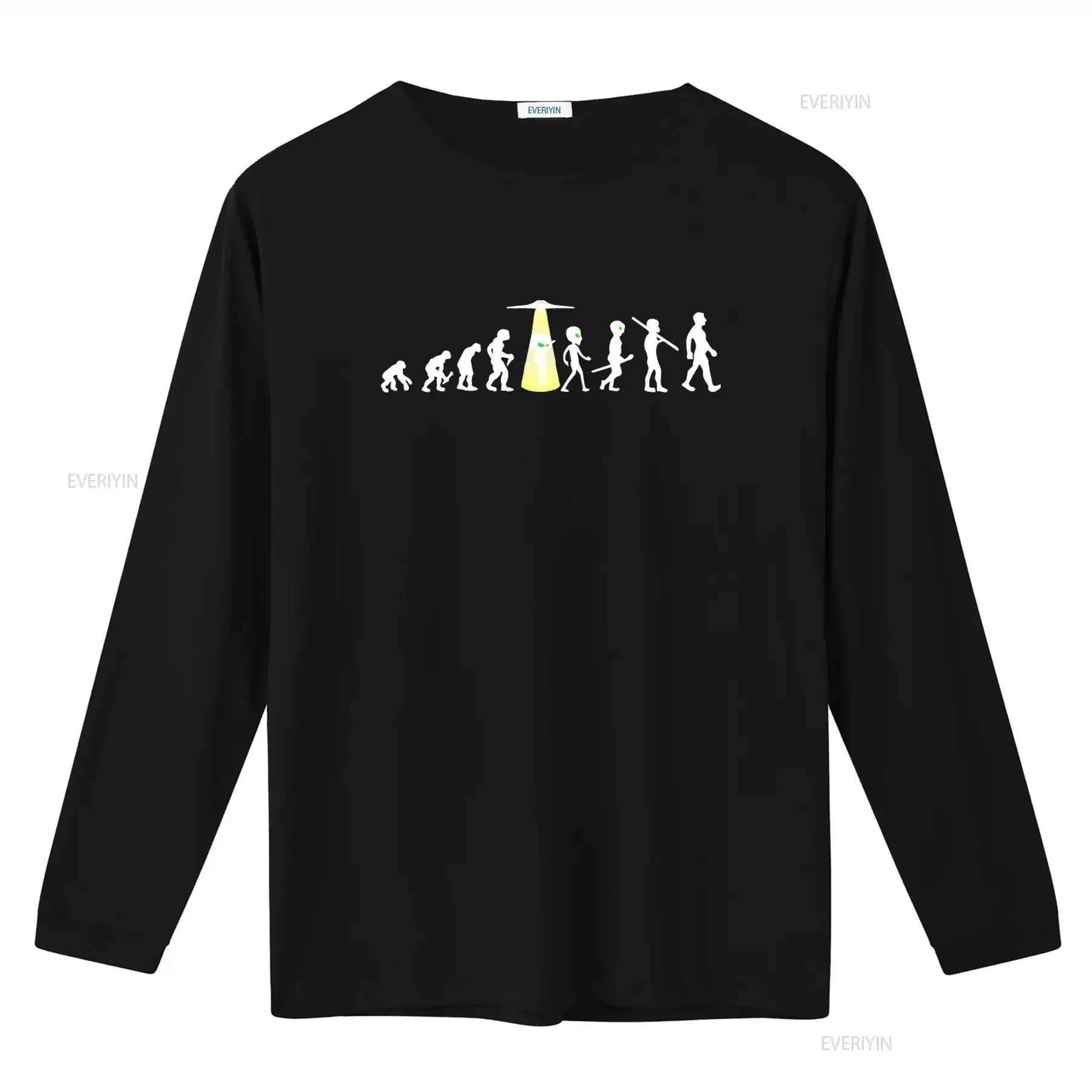 Evolution Alien Abduction Mens T Shirt UFO Invasion Beam Me Up Space Area 51  vintage Washed Versatile Stylish streetwear