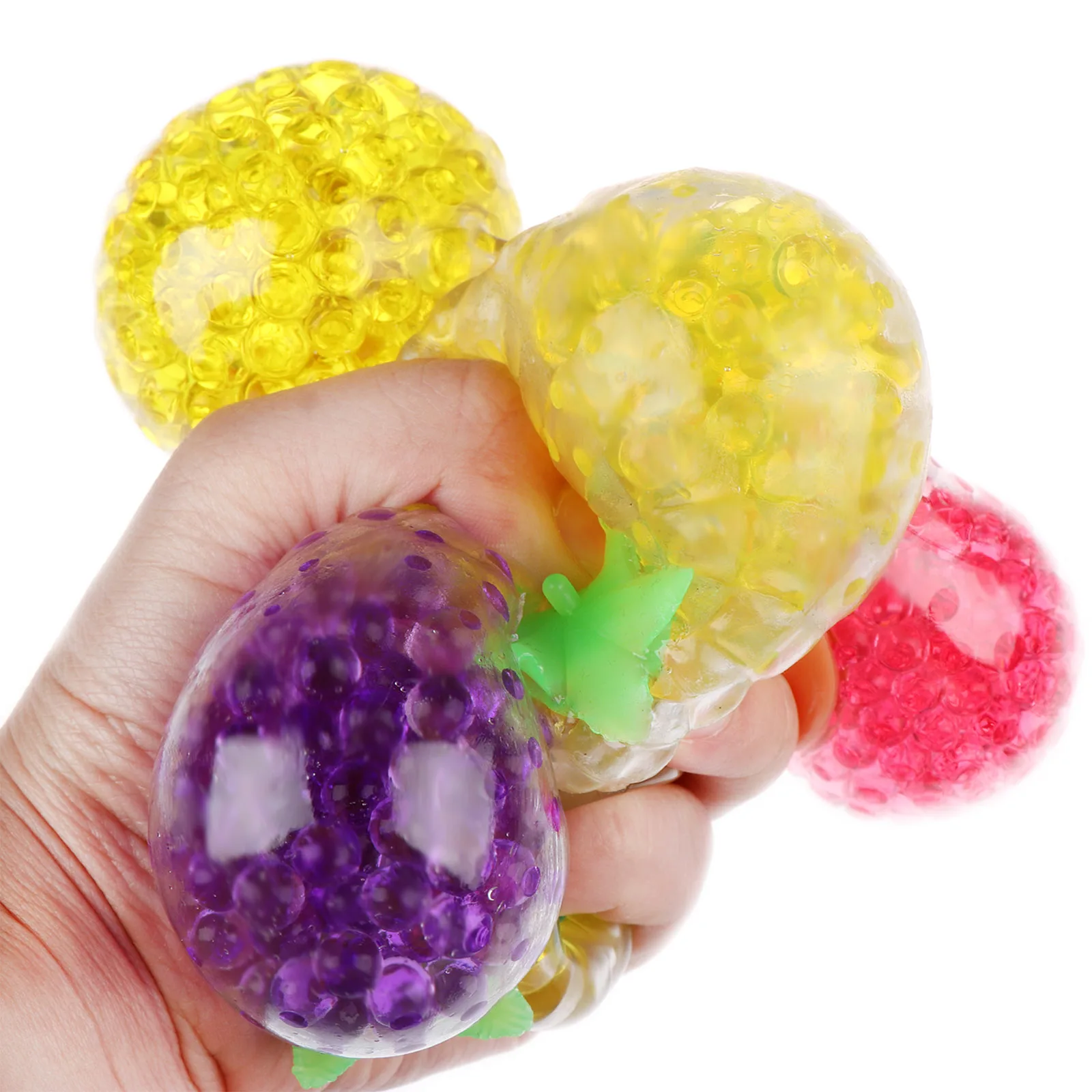 6 peças espremer frutas bola sapo formato de banana brinquedo antiestresse