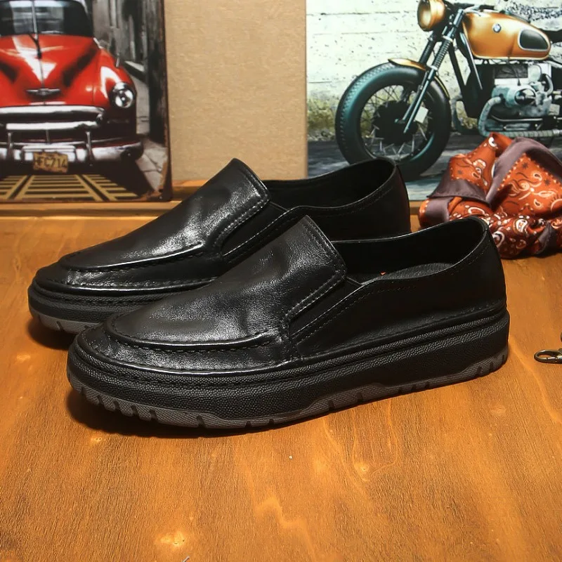 Soft Leather Mens Casual Business Shoes Luxury Handmade Quality Genuine Leather Comfortable 2024 Summer Driving Social Shoes Man