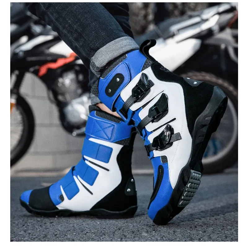 

Motorcycle Riding Shoes Men's Knights Four Seasons Off-road Locomotive Boots Racing Short Boots Motorcycle Travel Equipment