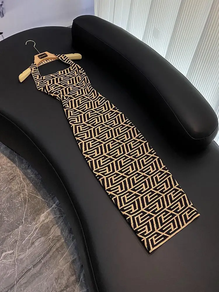 Ele Maglia a vita alta lunga Dr Svel Neline Sexy Strapl Slim-Fit Ci Commute Sle ingresso Ladies Dr